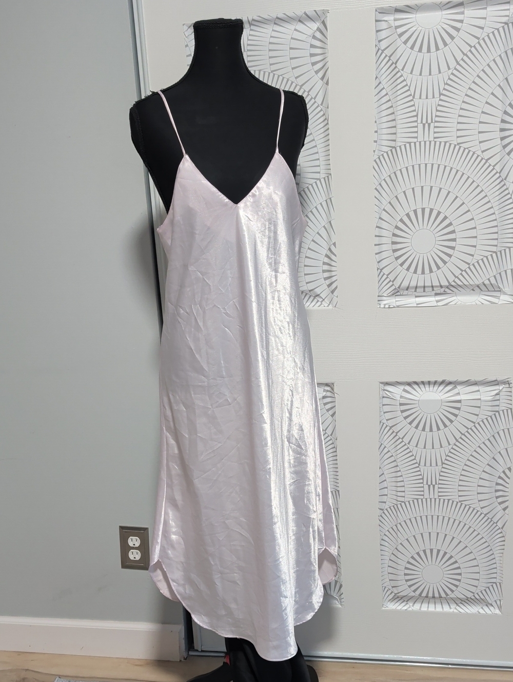 Vintage 80's Long Satin Nightgown
